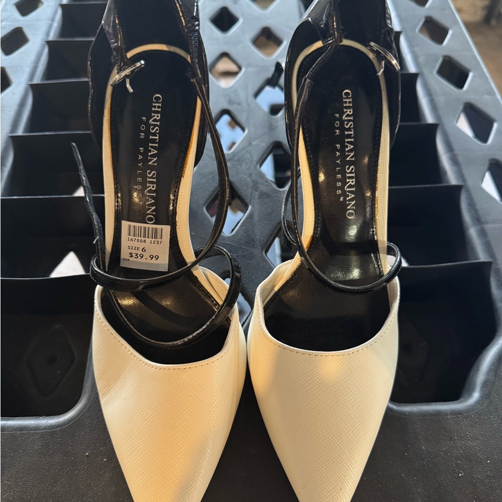 Christian Siriano Women's Black and White Heels